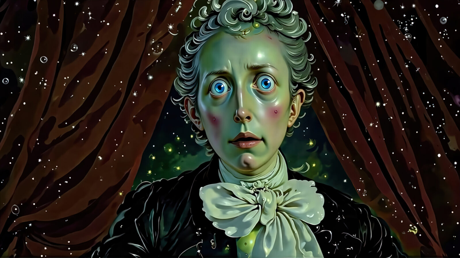 Rachel Maclean, They’ve Got Your Eyes (2026). Film Still. Courtesy of the artist
