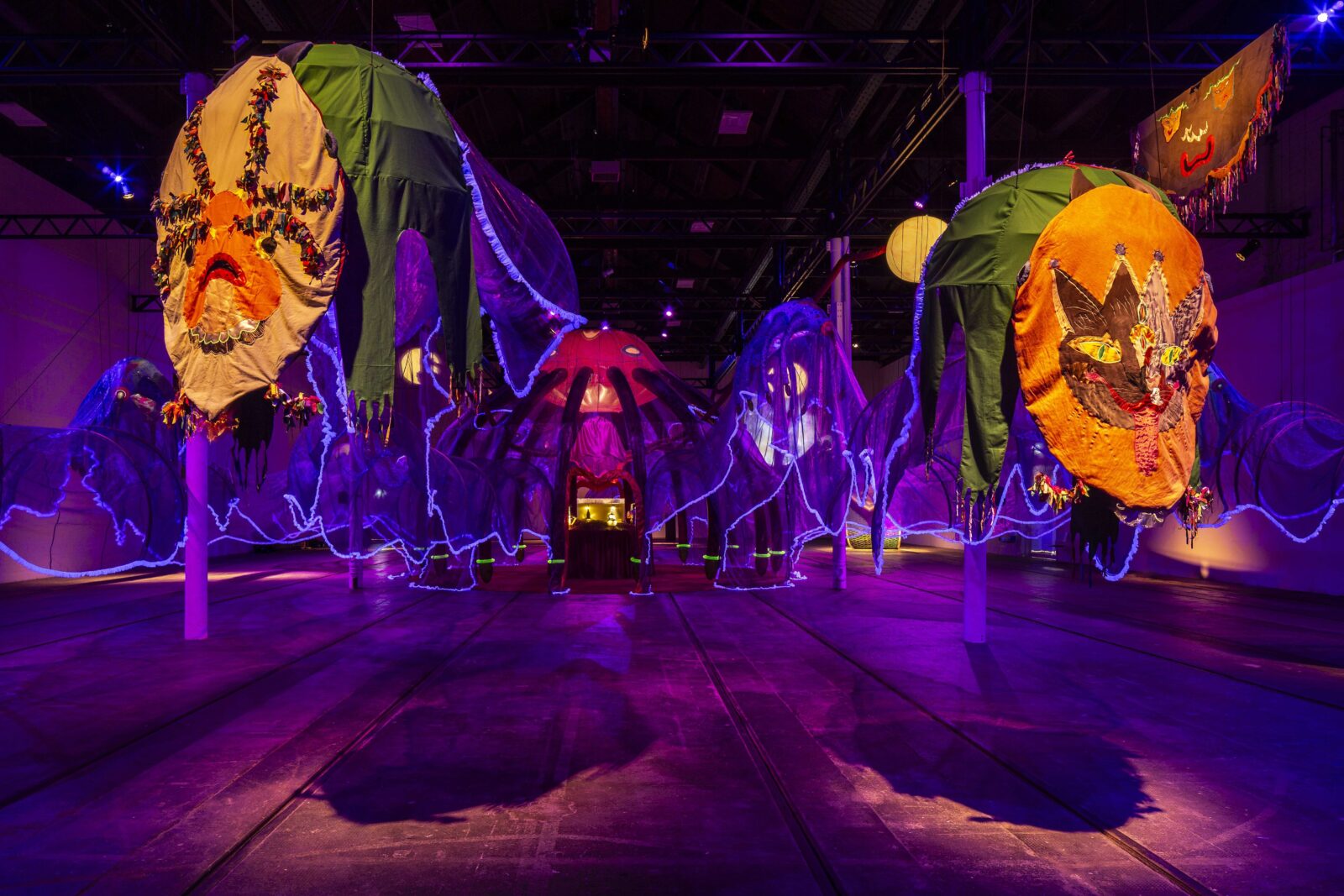 Rae-Yen Song 宋瑞渊, •~TUA~• 大眼 •~MAK~• (2025). Installation at Tramway, Glasgow. Photography by Neil Hannah.