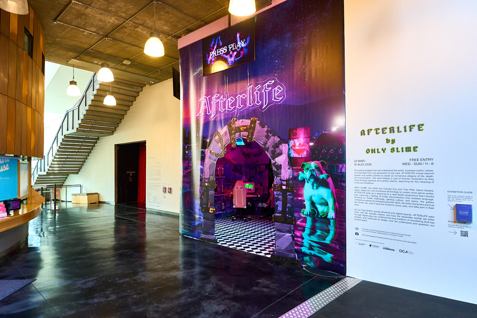 ONLY SLIME, AFTERLIFE (2026). Installation view at FACT Liverpool. Photography by Rob Battersby
