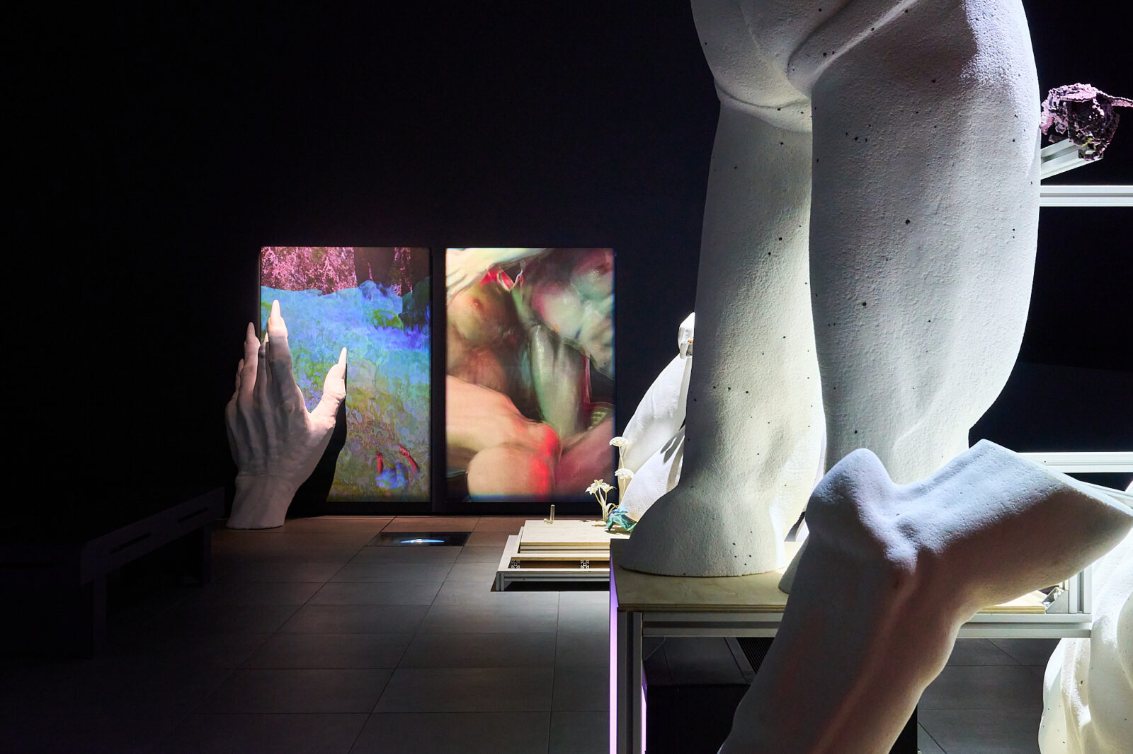 Bassam Issa Al-Sabah, THE MISSION IS THE END, THE END IS ALL I WANT! (2025). Installation view at FACT Liverpool. Photography by Rob Battersby.