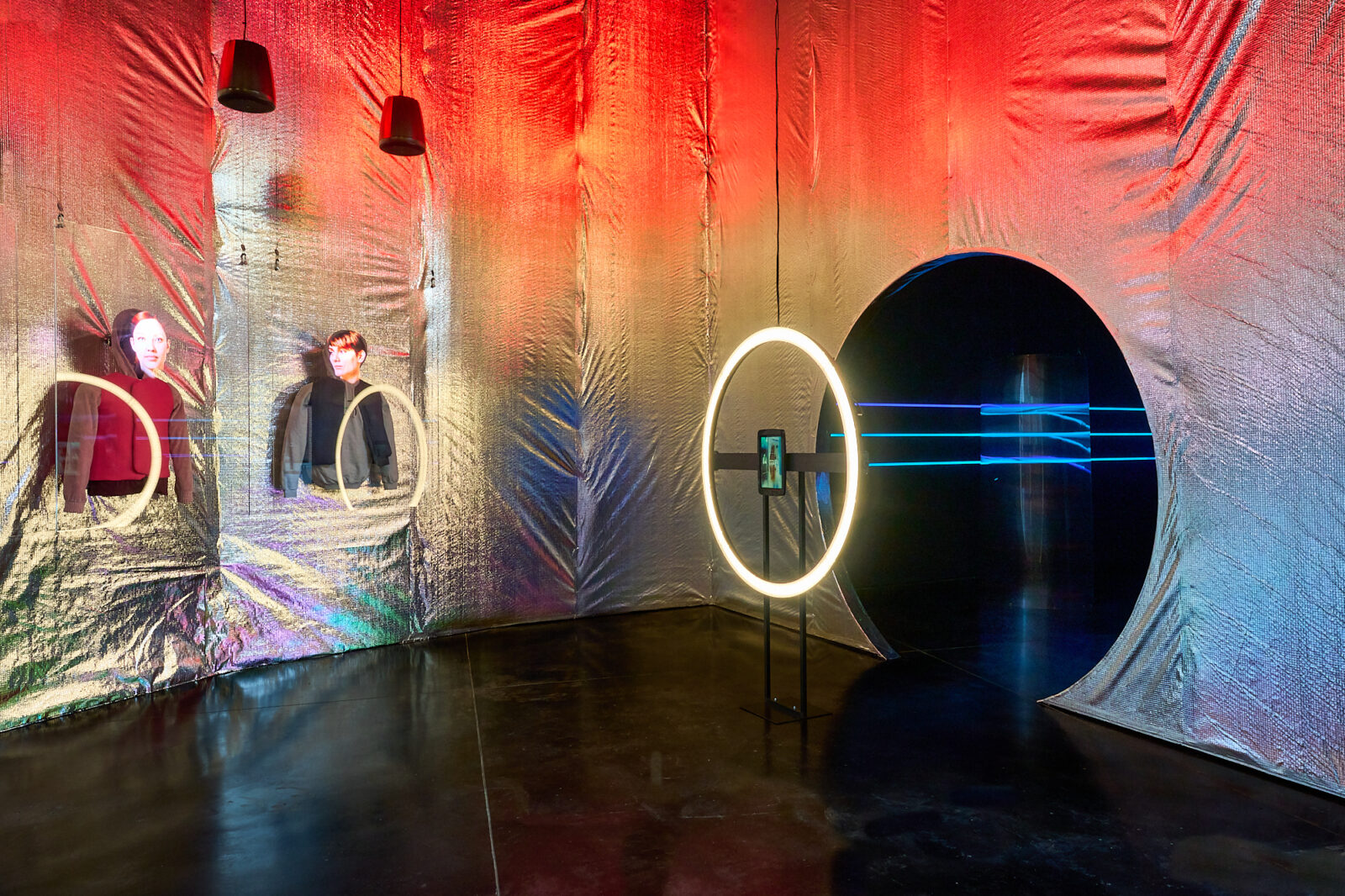 Nina Davies, MEET ME IN THE DIGITAL TWIN (2025). Installation view at FACT Liverpool. Photography by Rob Battersby.