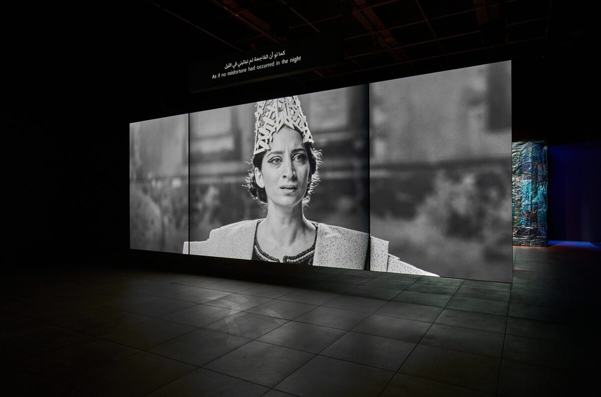 Larissa Sansour and Søren Lind As If No Misfortune Had Occurred In The Night 2022 Installation view at FACT Image by Rob Battersby WEB RES 9