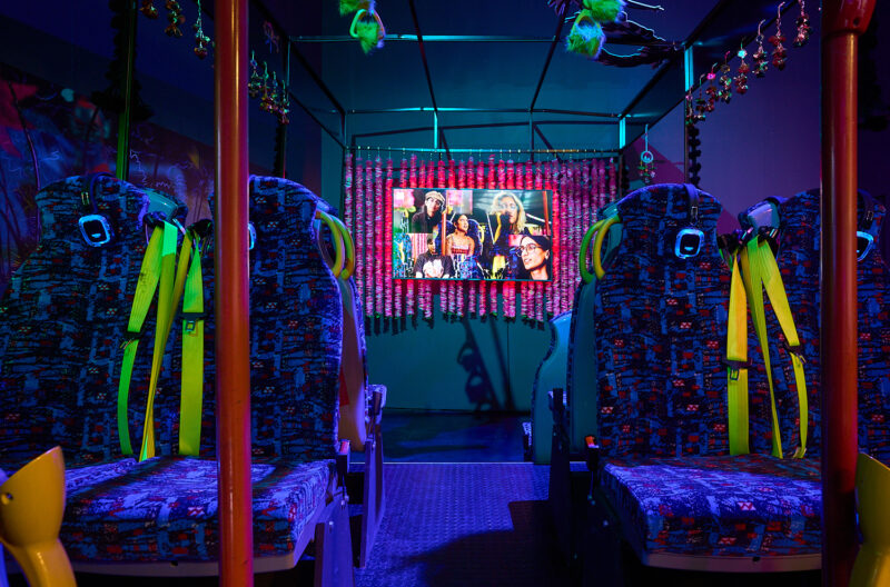 Seema Mattu, LOCAL SUPERSTAR II (2026). Installation view at FACT Liverpool. Courtesy of the artist. Photography by Rob Battersby.