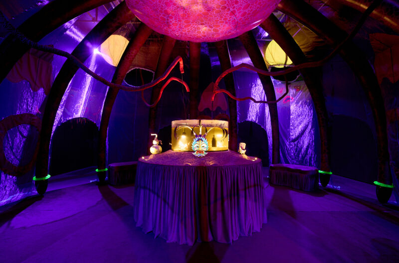 Rae-Yen Song 宋瑞渊, •~TUA~• 大眼 •~MAK~• (2026). Installation view at FACT Liverpool. Courtesy the artist. Photography by Rob Battersby.