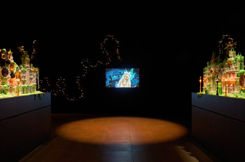 Rachel Maclean, They’ve Got Your Eyes (2026). Installation view at FACT Liverpool. Photography by Rob Battersby