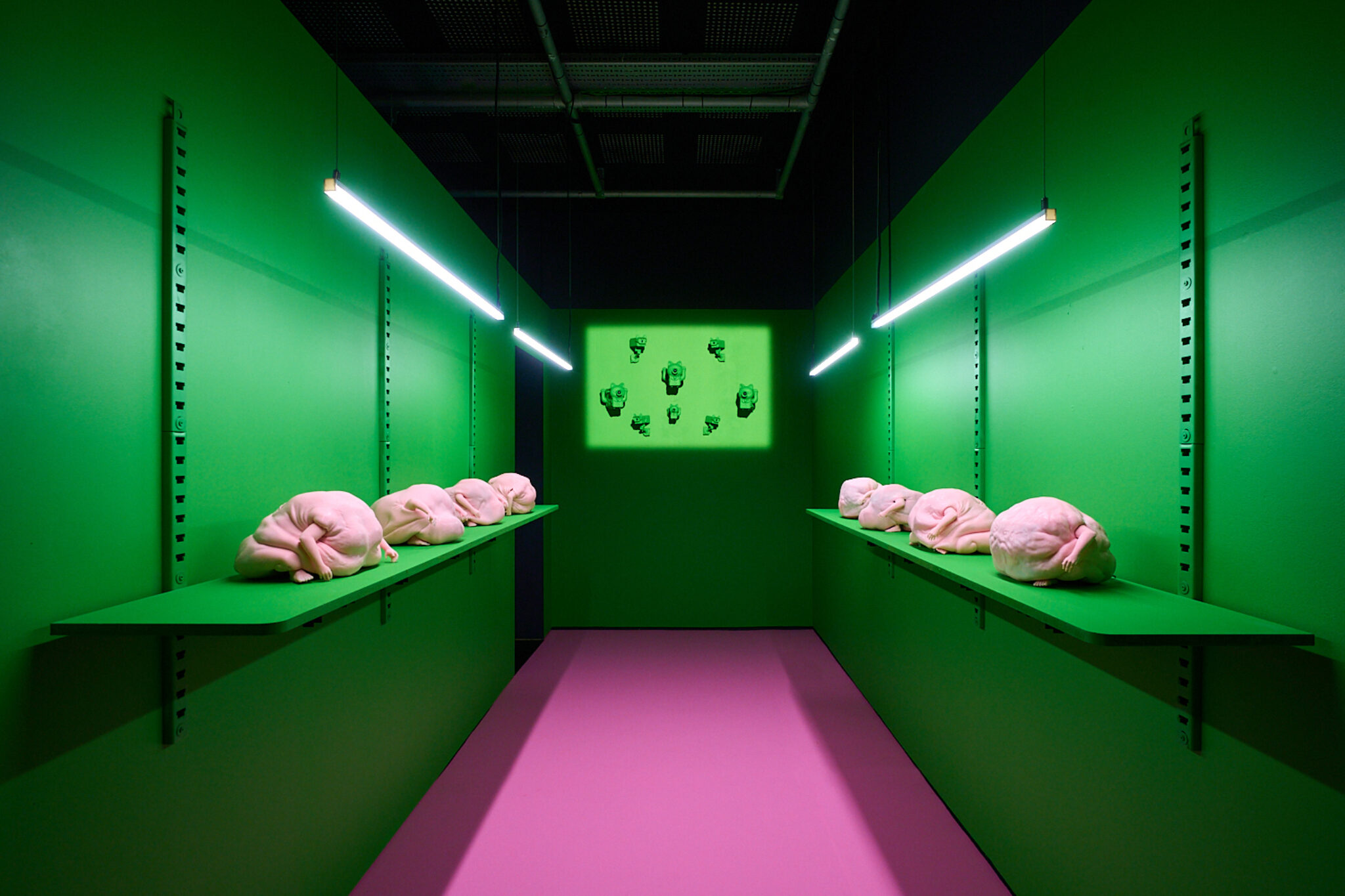 Mrs Luva-Luva, Tap Tap Tippety Tap (2026). Installation view as part of group exhibition BRB at FACT Liverpool. Photography by Rob Battersby.